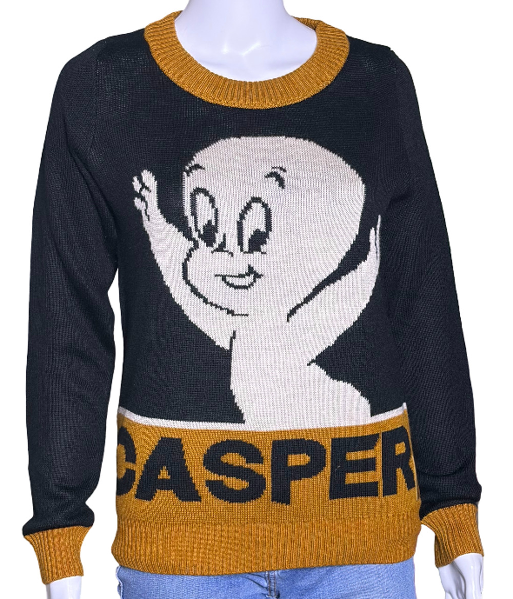 Tipsy Elves x Casper the Friendly Ghost 2015 Knit Sweater Shark Tank RARE HTF